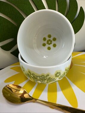 Anthropologie Japanese Ceramic Deep Rice / Soup / Cereal/ etc. Bowl Set of 2